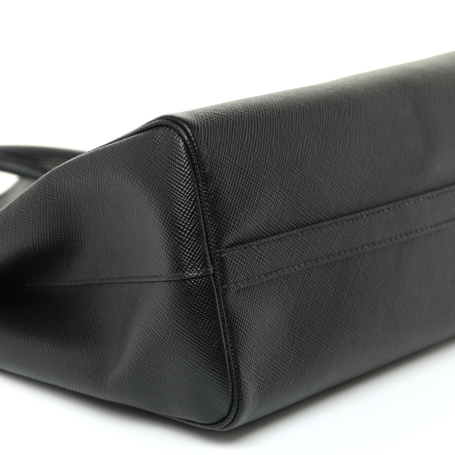 Prada Saffiano Cuir Medium Tote Black Fuoco 5 of 15