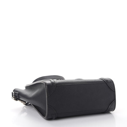 Celine Drummed Calfskin Nano Luggage Black 4 of 17