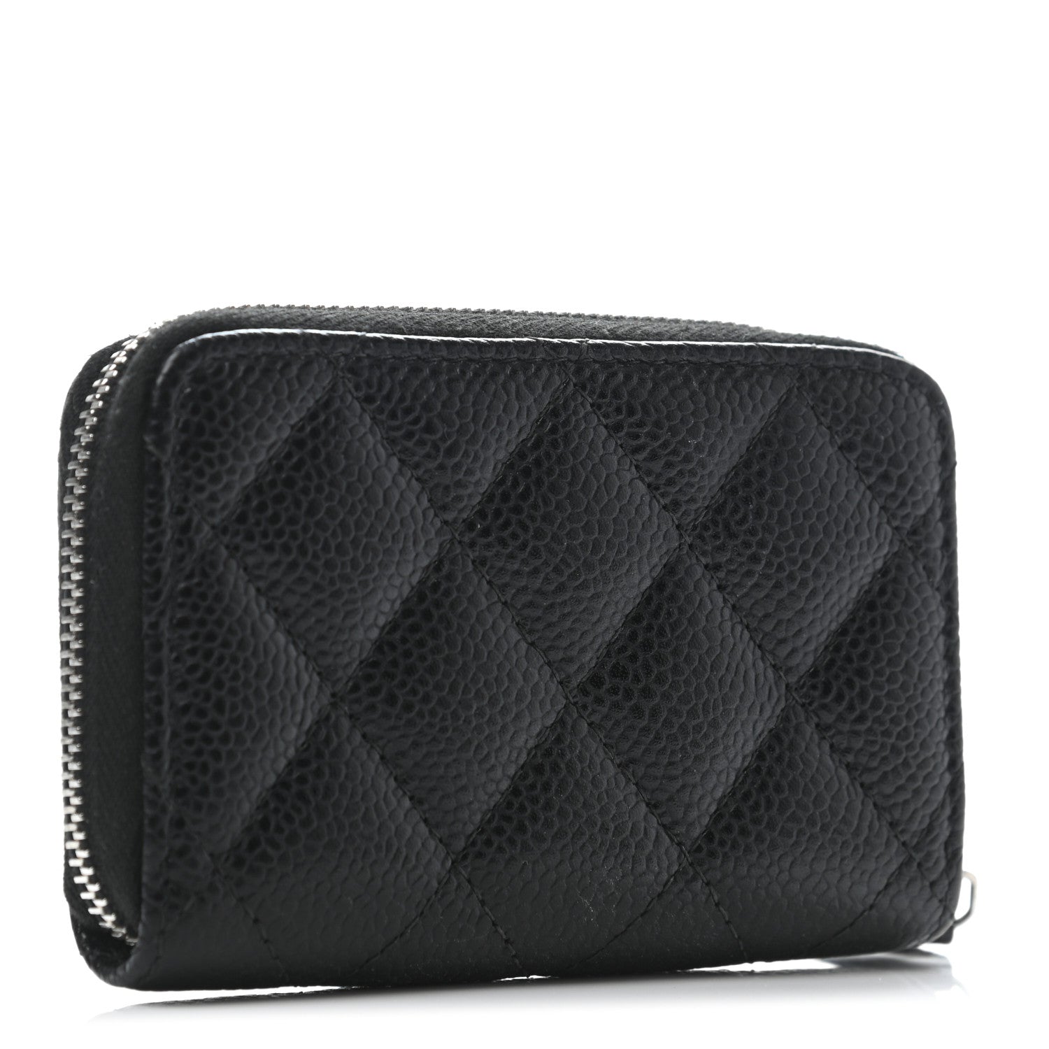 Chanel Caviar Quilted Zip Coin Purse Black 2 of 4