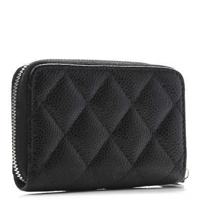 Chanel Caviar Quilted Zip Coin Purse Black 2 of 4