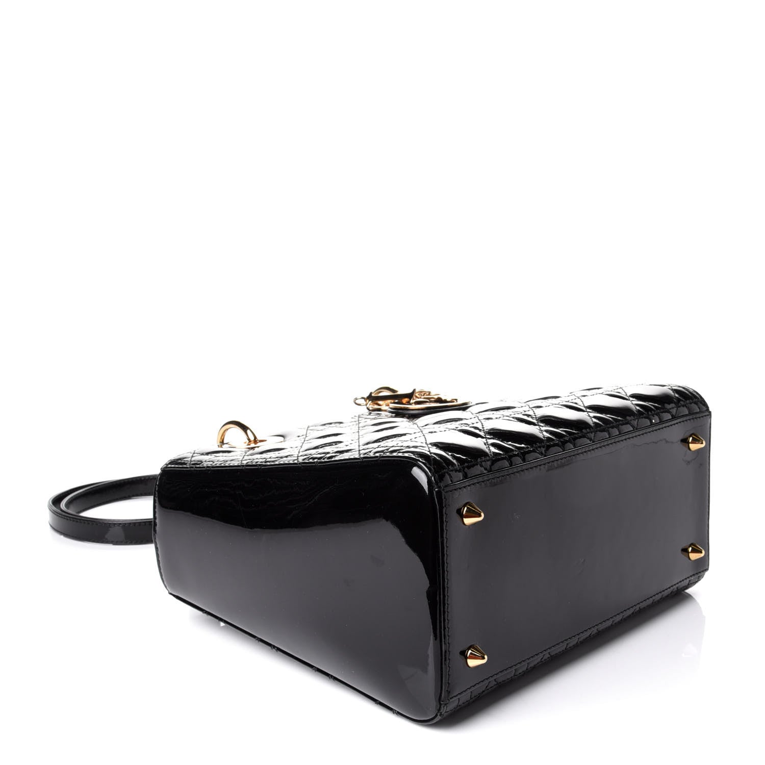 Christian Dior Patent Cannage Medium Lady Dior Black 3 of 5