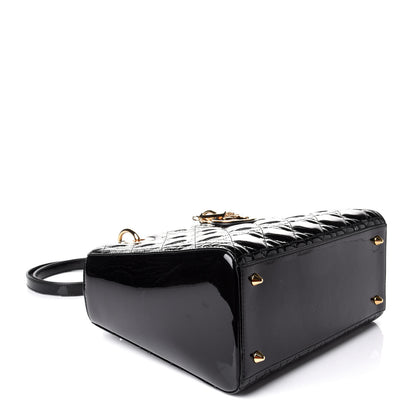 Christian Dior Patent Cannage Medium Lady Dior Black 3 of 5
