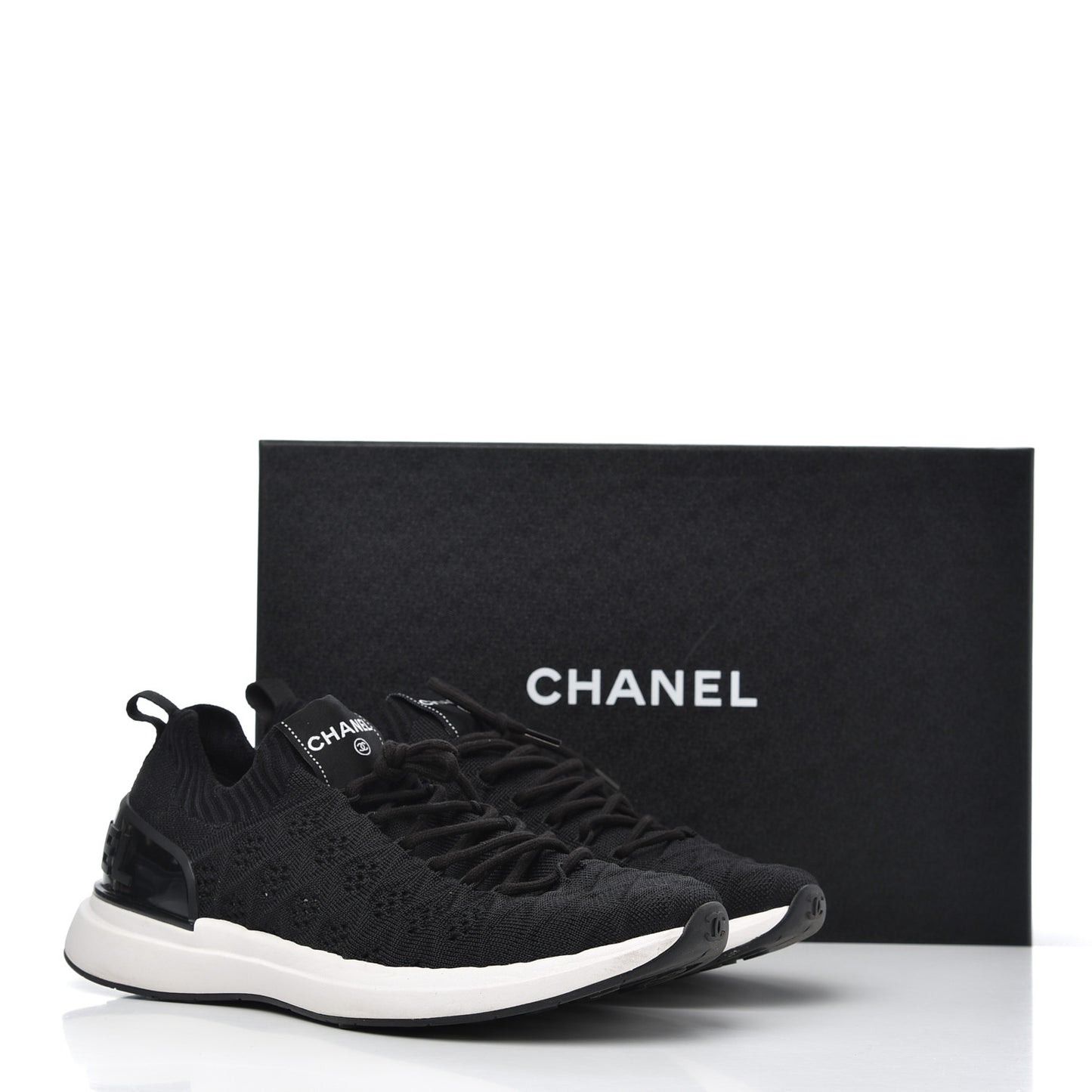 Fabric Logo Sneakers 39.5 Black