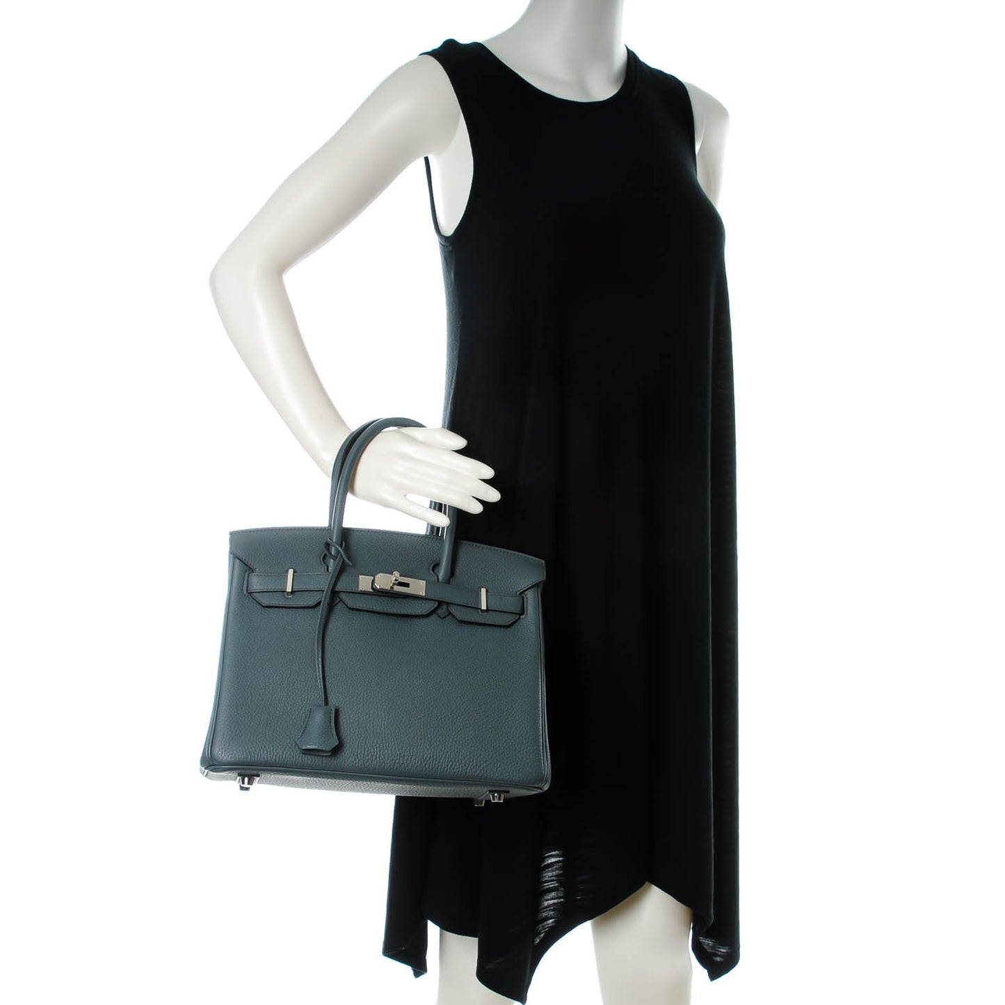 Taurillon Clemence Birkin 30 Bleu Orage