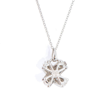 Tiffany 18K White Gold Diamond Signature X Pendant Necklace 5 of 6