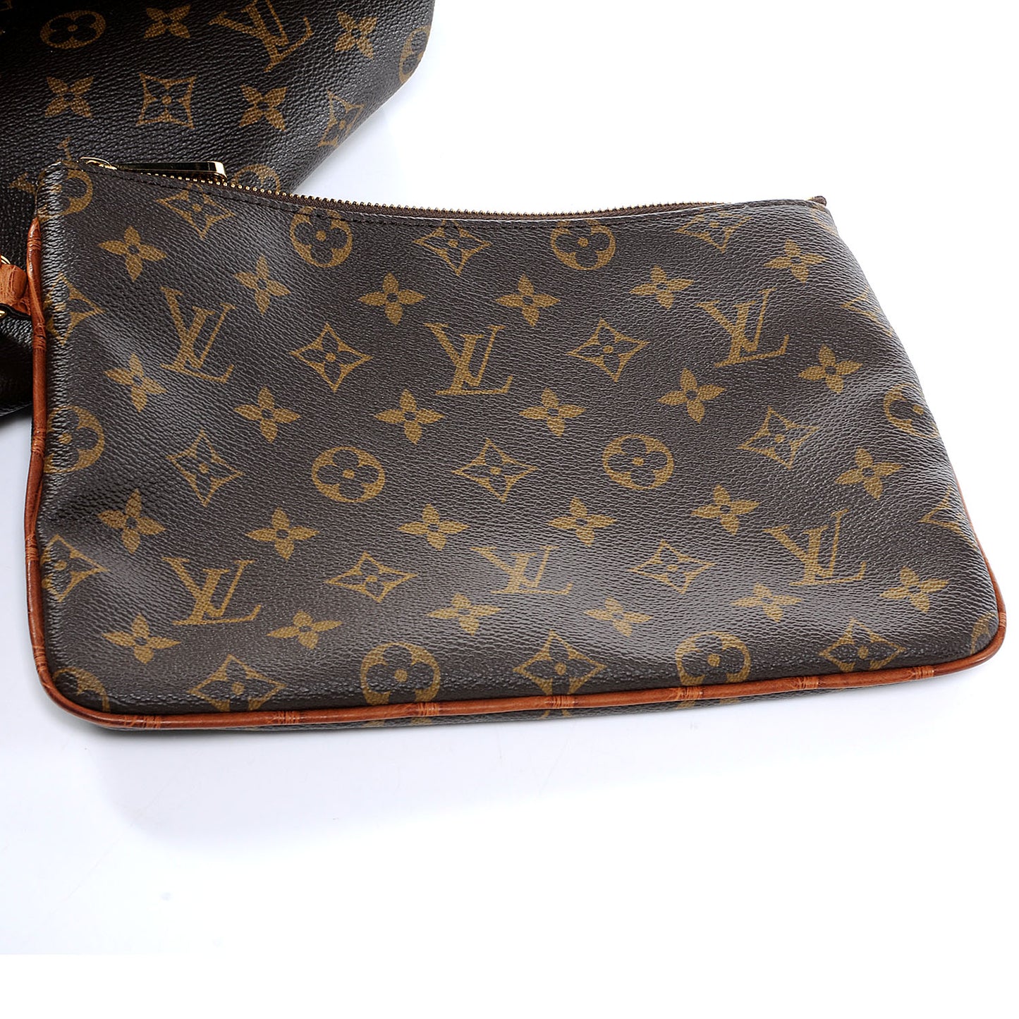 Monogram Mahina XL Crocodile Trim Tote