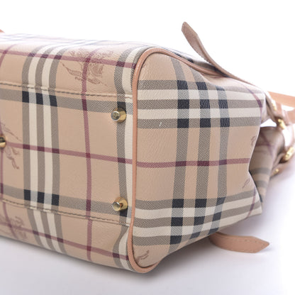 Burberry Haymarket Check Small Canterbury Tote Pale Coral Pink 13 of 14