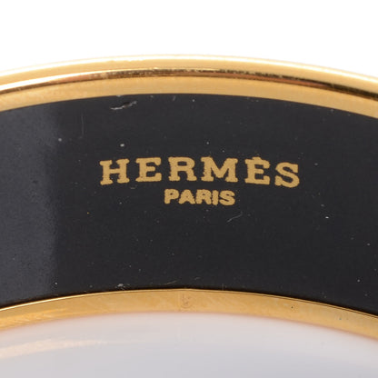 Hermes Enamel Printed Tenues Et Couvertures Wide Bracelet 65 3 of 6