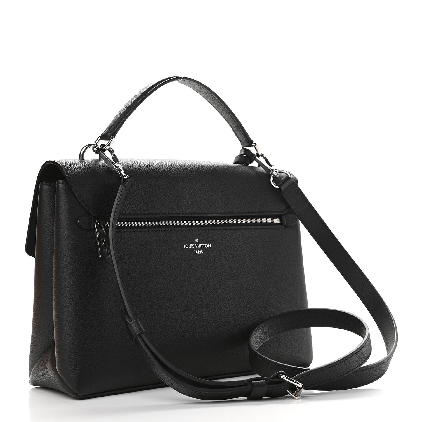 Soft Calfskin My Lockme Top Handle Vanille Black