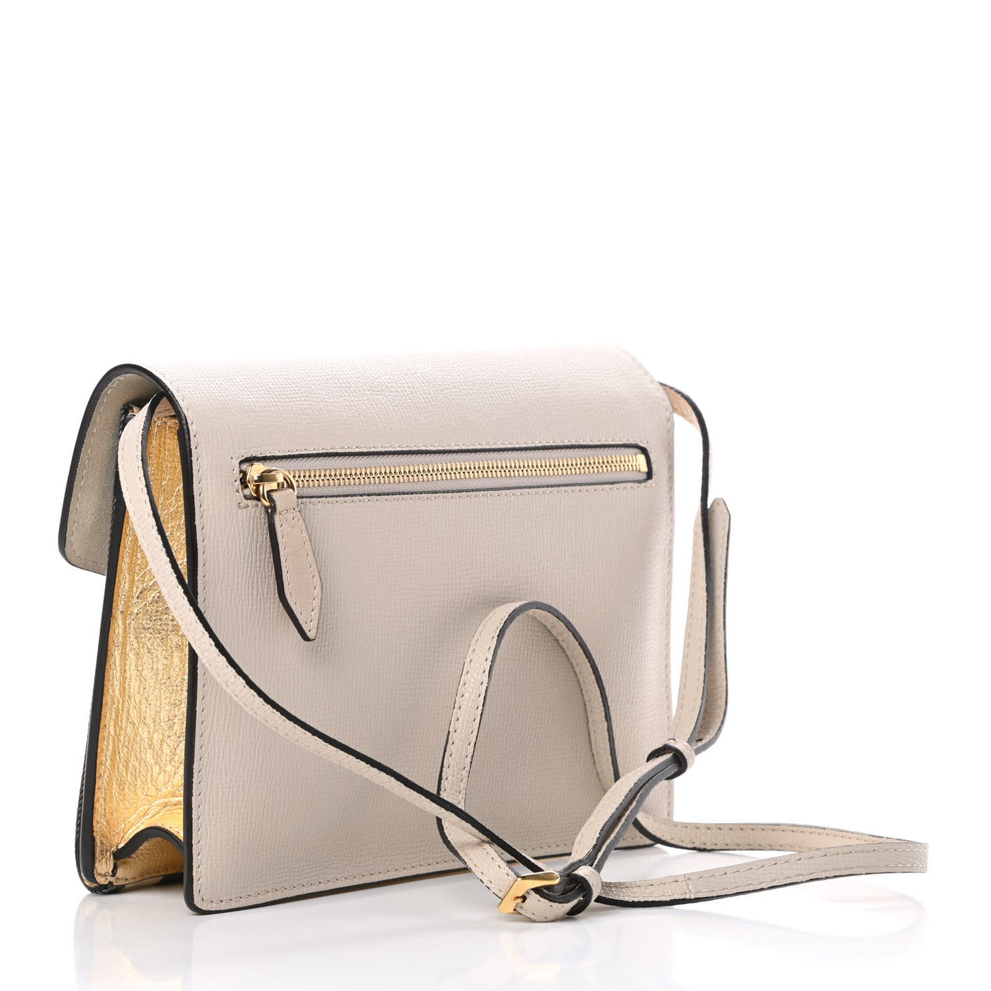 Derby Calfskin House Check Small Macken Crossbody Bag Limestone