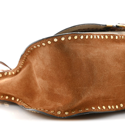 Chloe Suede Calfskin Braided Medium Marcie Satchel Caramel 9 of 17