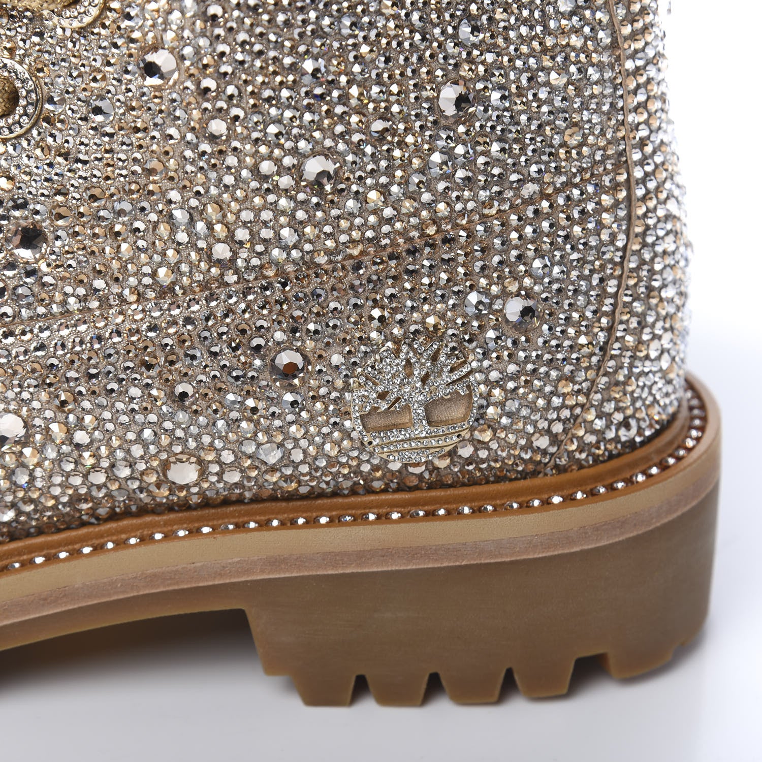 Jimmy Choo X TIMBERLAND Swarovski Crystal Ankle Boots 7 605911