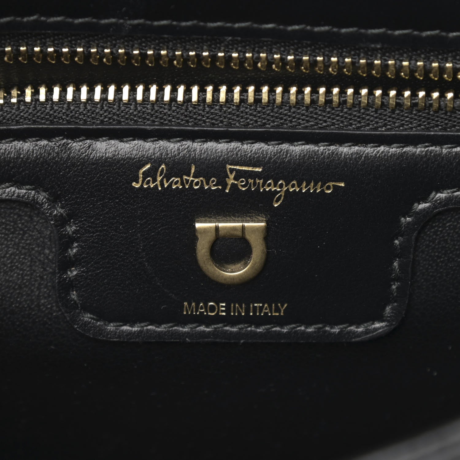 Salvatore Ferragamo Calfskin Quilted Gancini Flap Bag Black 6 of 12