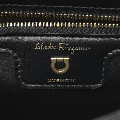 Salvatore Ferragamo Calfskin Quilted Gancini Flap Bag Black 6 of 12