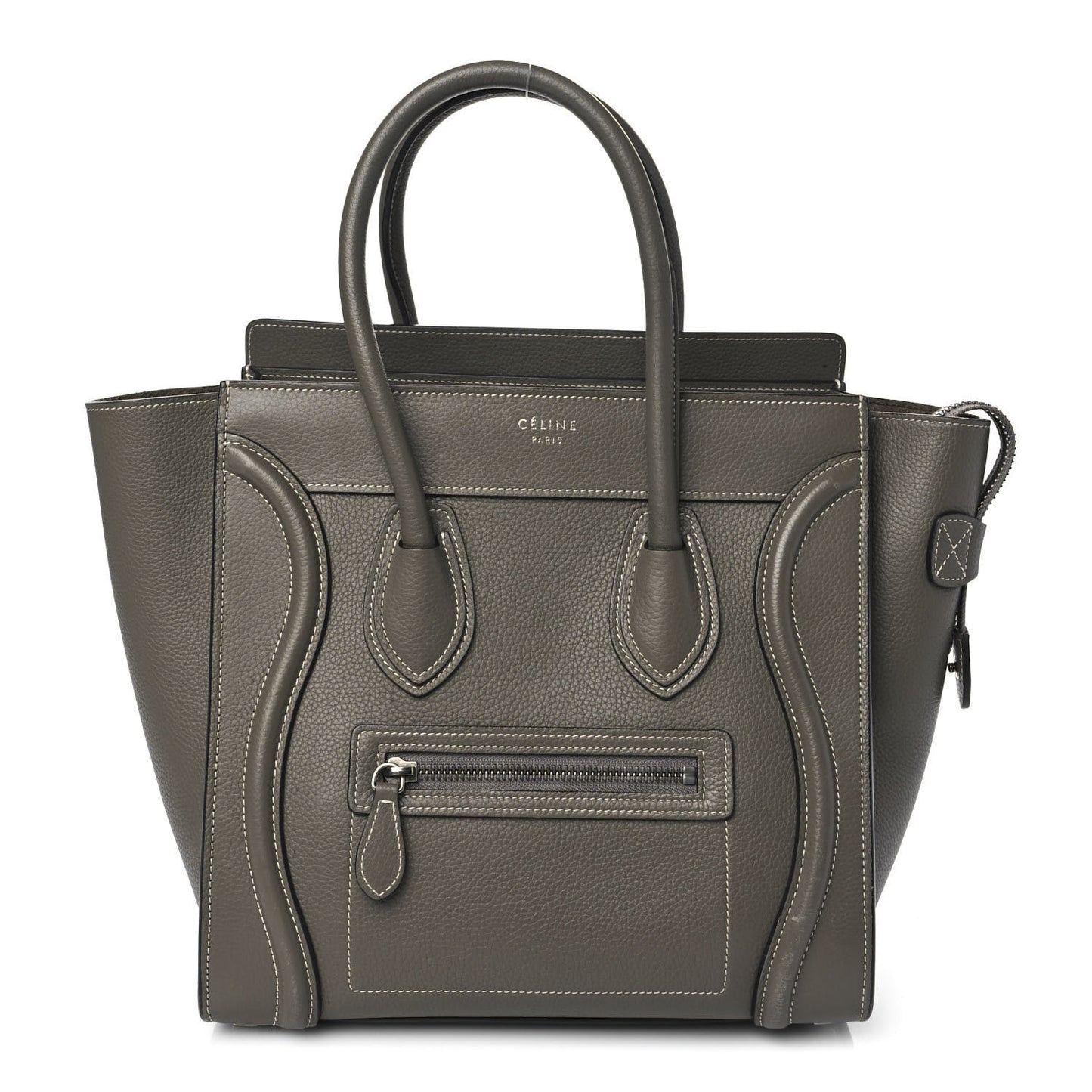 Drummed Calfskin Micro Luggage Souris