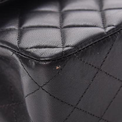 Chanel Lambskin Quilted Medium Double Flap Black 9 of 13