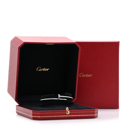 Cartier 18K White Gold Diamond Small Juste Un Clou Bracelet 16 5 of 5