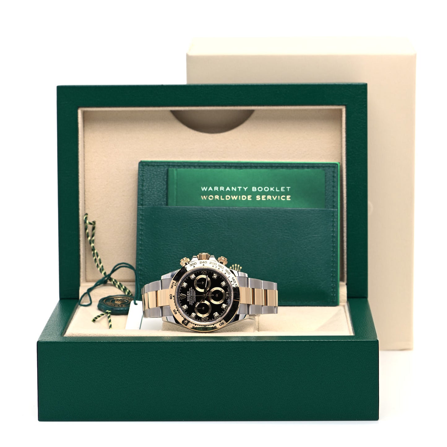 Stainless Steel 18K Yellow Gold Diamond 40mm Oyster Perpetual Cosmograph Daytona Watch Black 116503