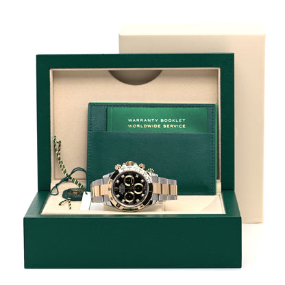 Rolex Stainless Steel 18K Yellow Gold Diamond 40mm Oyster Perpetual Cosmograph Daytona Watch Black 116503 5 of 5