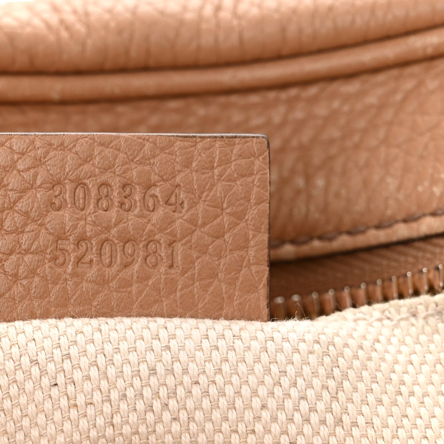Pebbled Calfskin Small Soho Disco Bag Camelia
