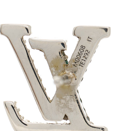 Louis Vuitton Palladium Crystal LV Iconic Earrings 4 of 5