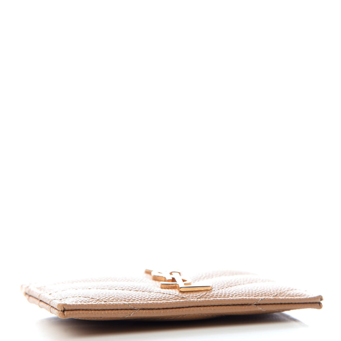Grain De Poudre Matelasse Chevron Monogram Credit Card Case Cork