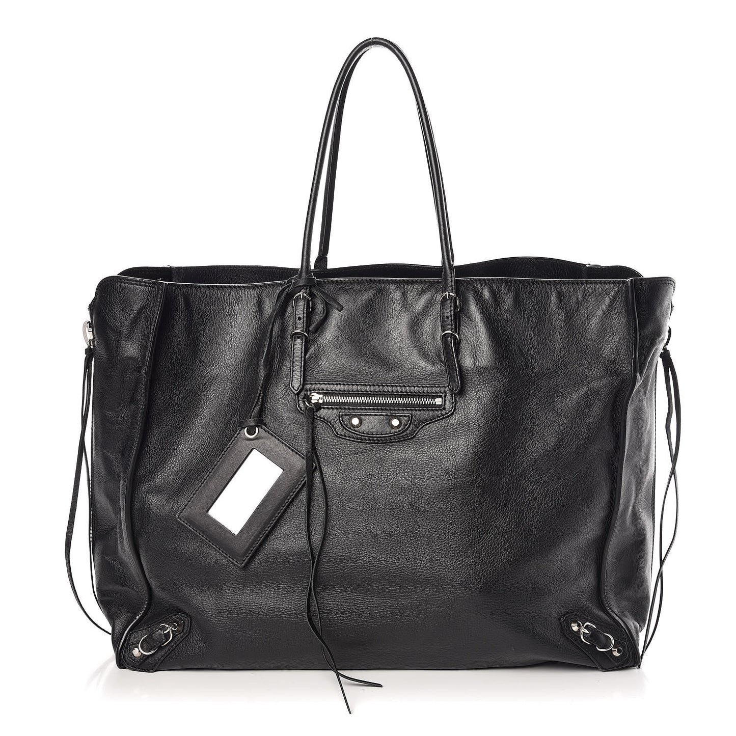 Supple Calfskin Papier A4 Tote Black