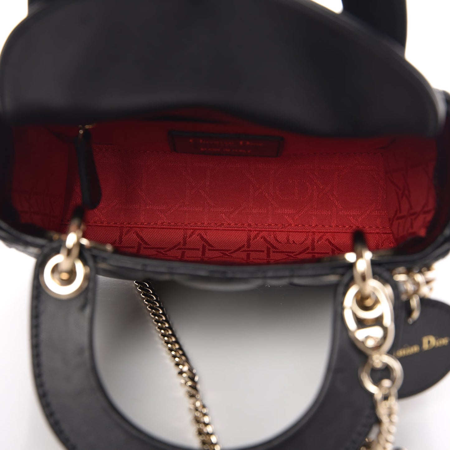 Lambskin Cannage Mini Lady Dior Black