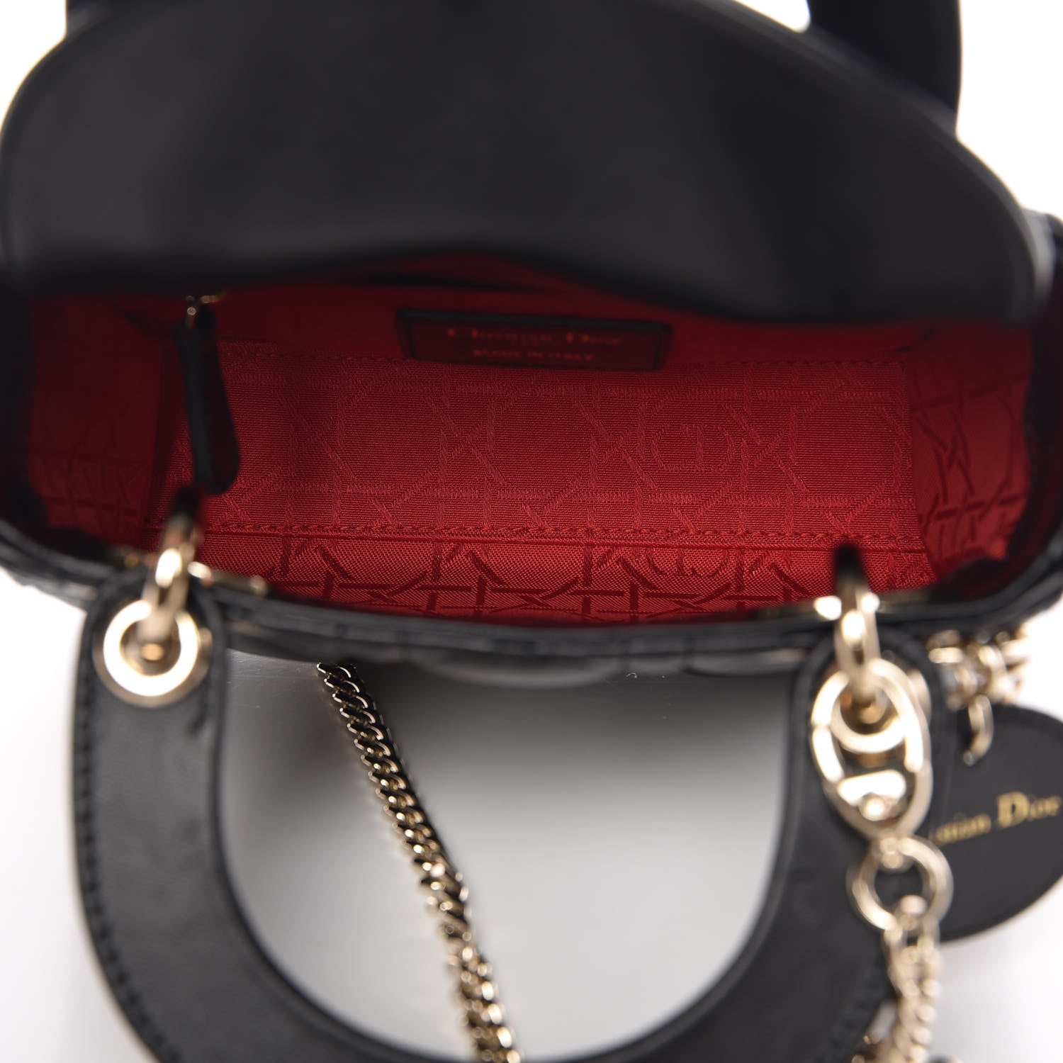 Christian Dior Lambskin Cannage Mini Lady Dior Black 5 of 7