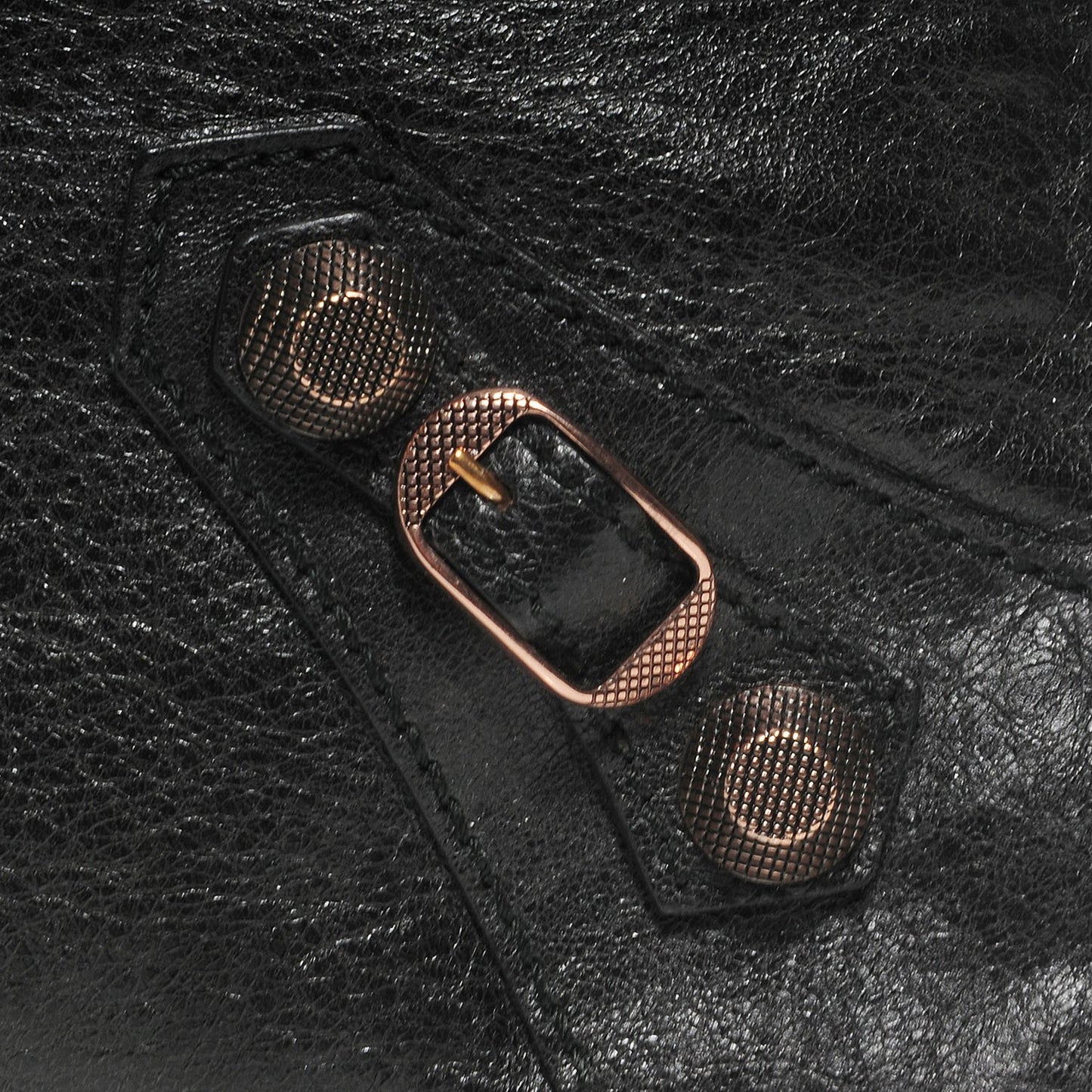 Agneau Giant 12 Rose Gold Hardware Work Black