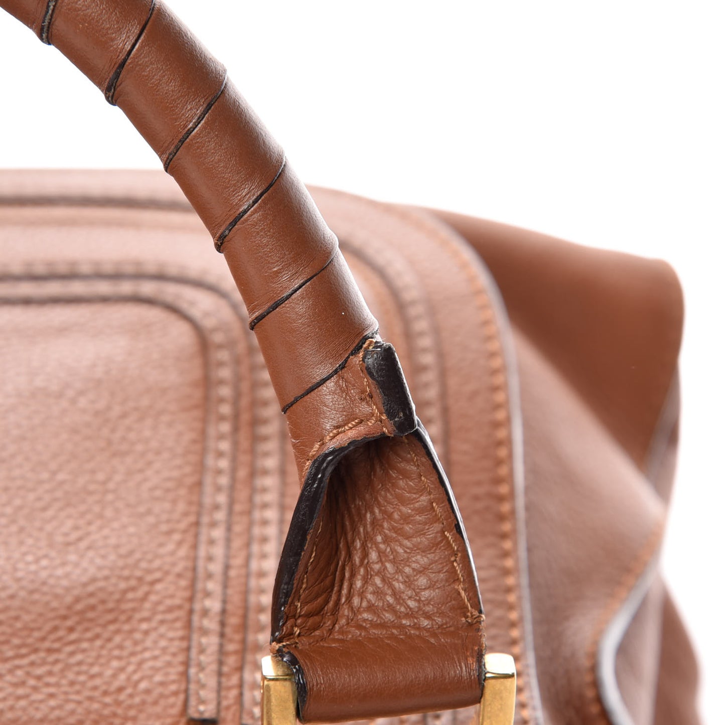 Calfskin Large Marcie Satchel Tan