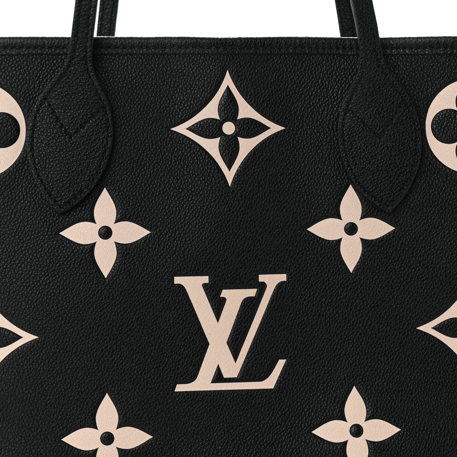 Louis Vuitton Empreinte Monogram Giant Neverfull MM Black Beige 7 of 9
