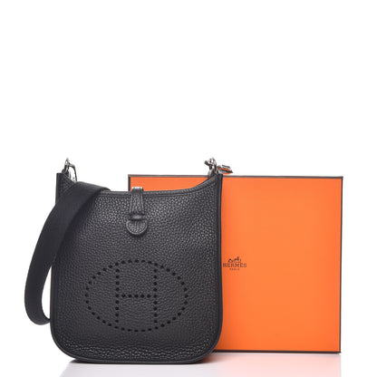 Hermes Taurillon Clemence Evelyne TPM Black 8 of 8