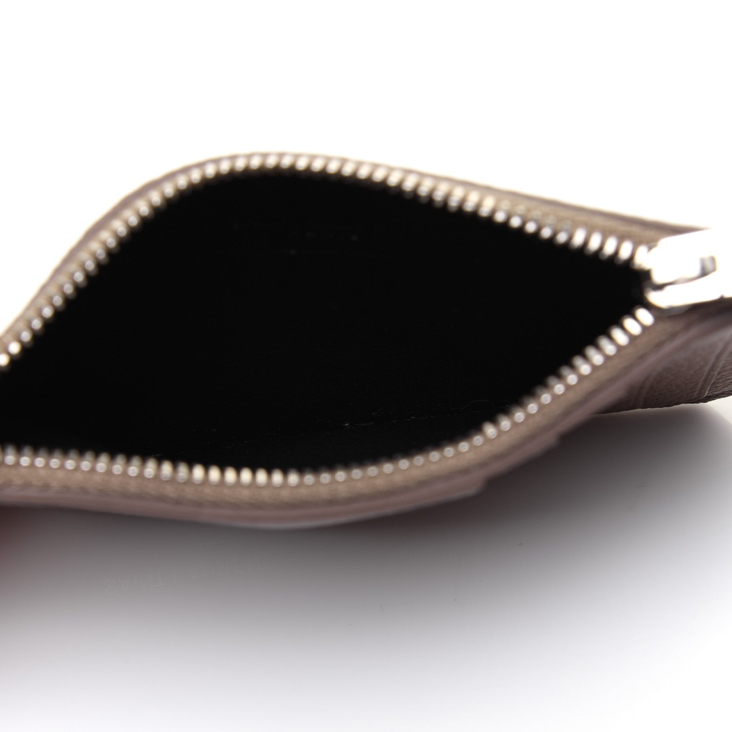 Saint Laurent Grained Calfskin 5 Fragments Zip Pouch Card Holder Taupe 5 of 11