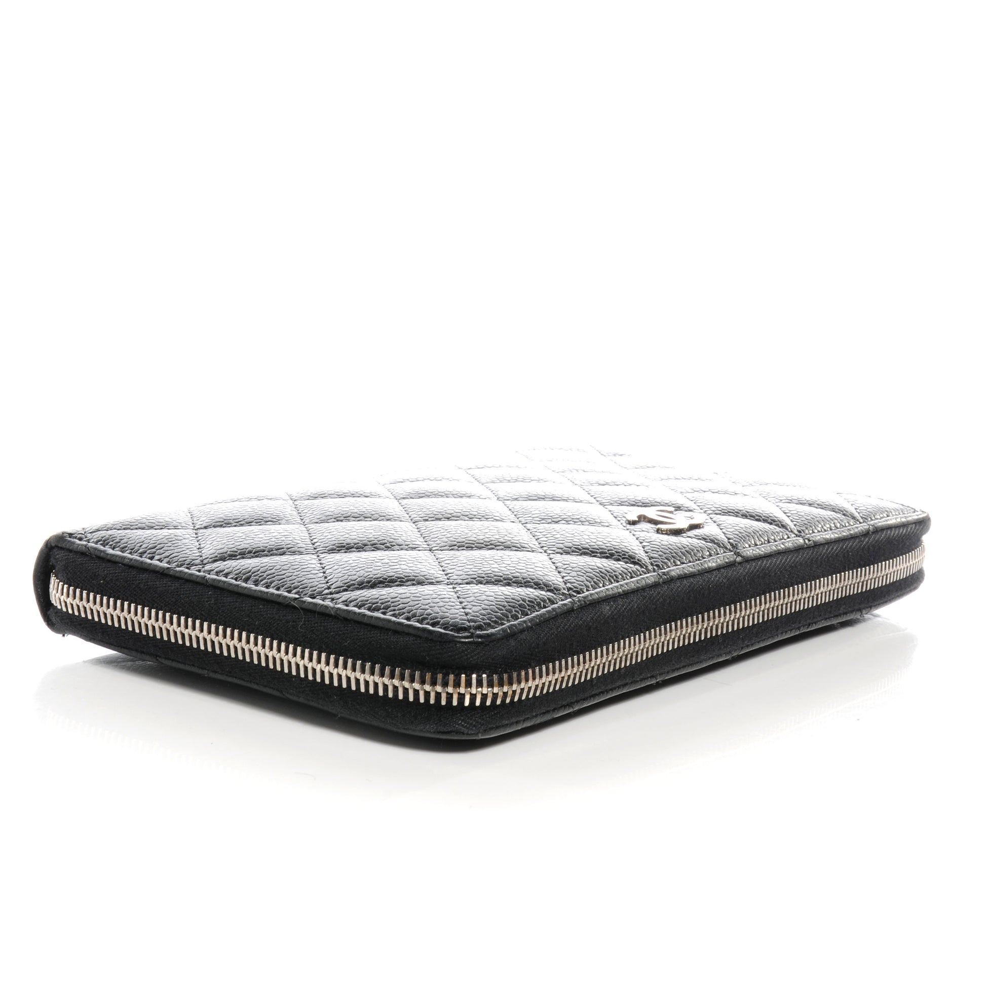 Chanel Caviar Quilted Large Zip Around Wallet Black 5 of 9