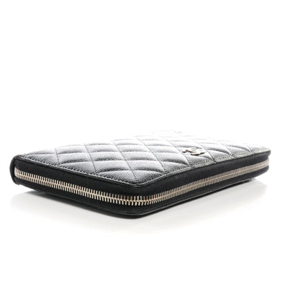 Chanel Caviar Quilted Large Zip Around Wallet Black 5 of 9