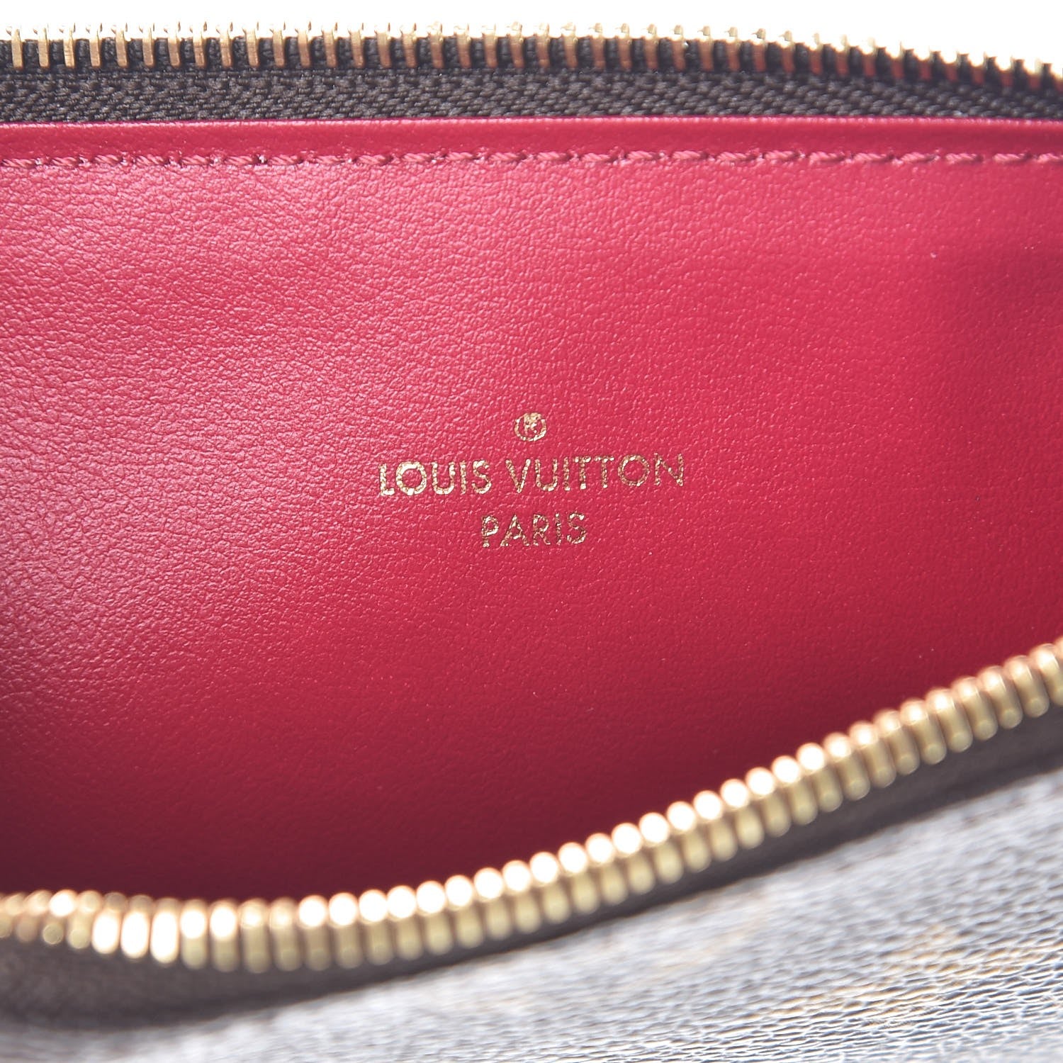 Louis Vuitton Monogram Felicie Chain Wallet Zippered Insert Fuchsia 6 of 6