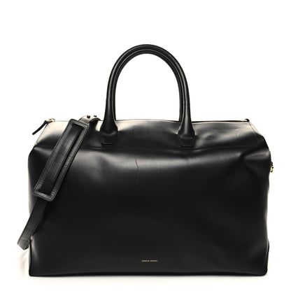 Mansur Gavriel Calfskin Holdall Duffle Bag Black 1 of 11