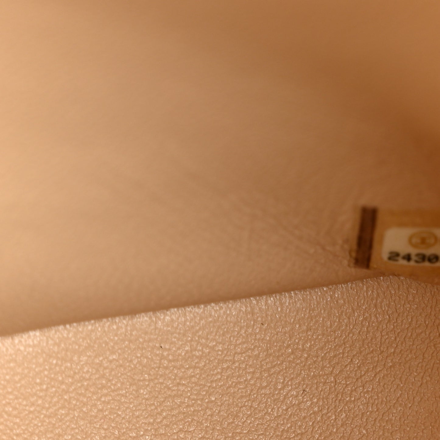 Lambskin Quilted Jumbo Double Flap Beige