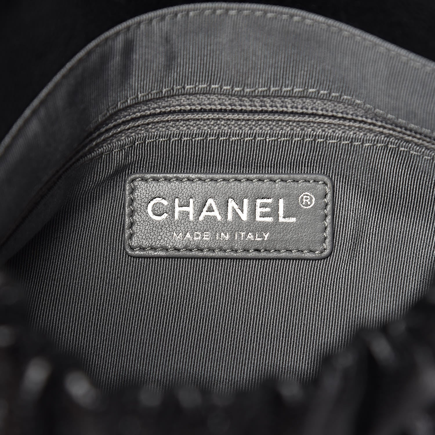 Chanel Caviar Quilted Medium Elastic Flap Black 6 of 9