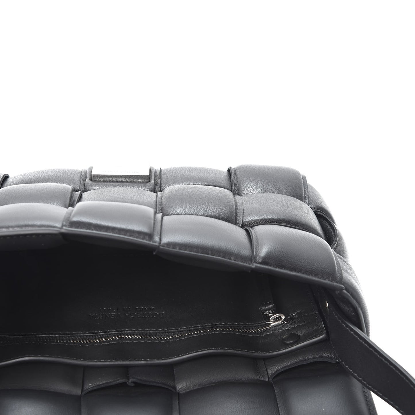 Nappa Maxi Intreccio Padded Cassette Crossbody Bag Black