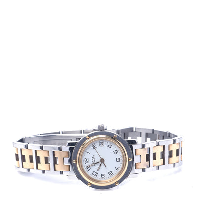 Hermes Stainless Steel 24mm Clipper Quartz Watch Gold 2 of 5