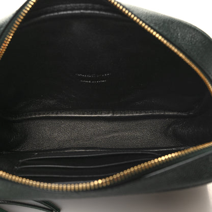 Saint Laurent Grain De Poudre Matelasse Monogram Mini Lou Camera Bag New Vert Fonce 5 of 11