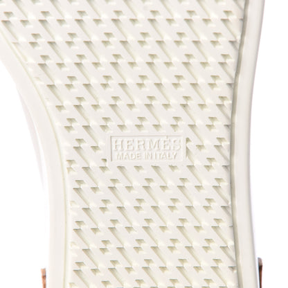 Hermes Calfskin Polo Sneakers 38.5 White 8 of 10