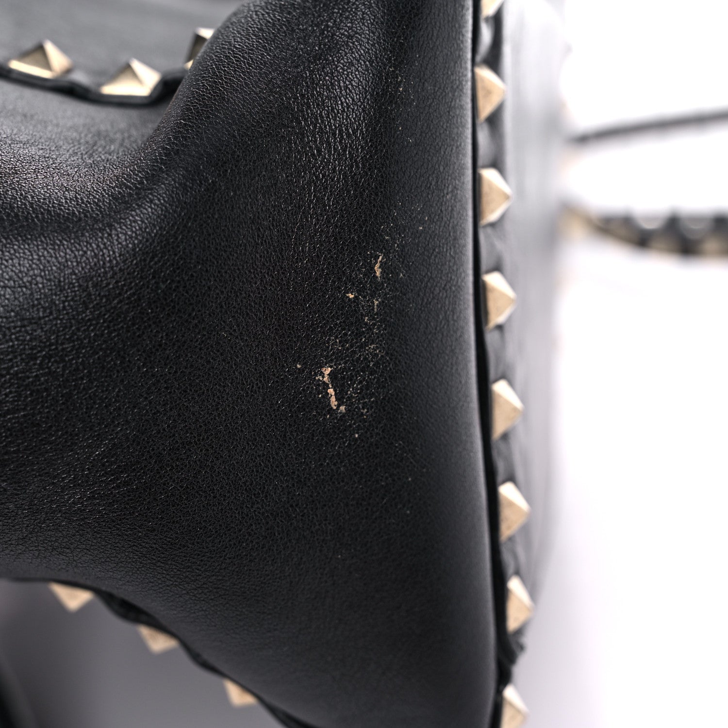 Valentino Garavani Vitello Rockstud Double Handle Tote Black 18 of 28