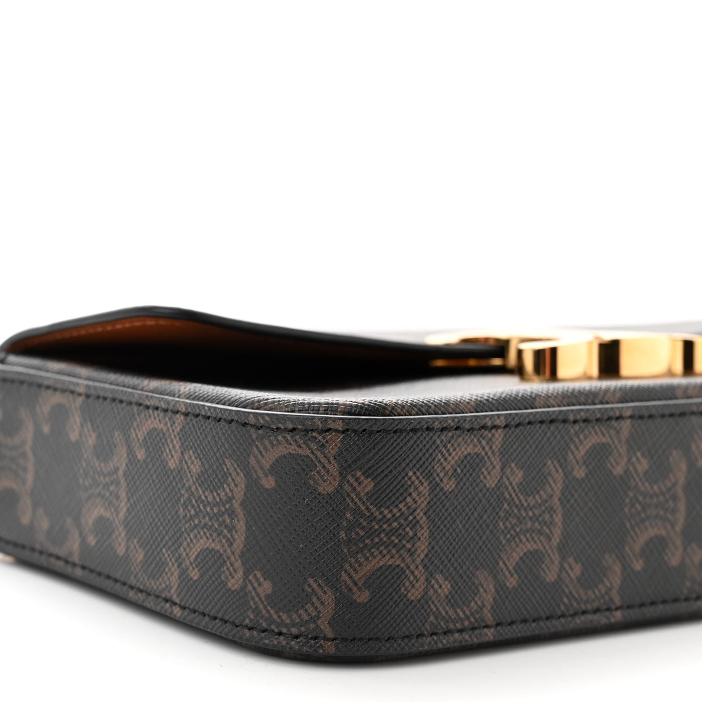 Triomphe Canvas Chain Shoulder Bag Tan