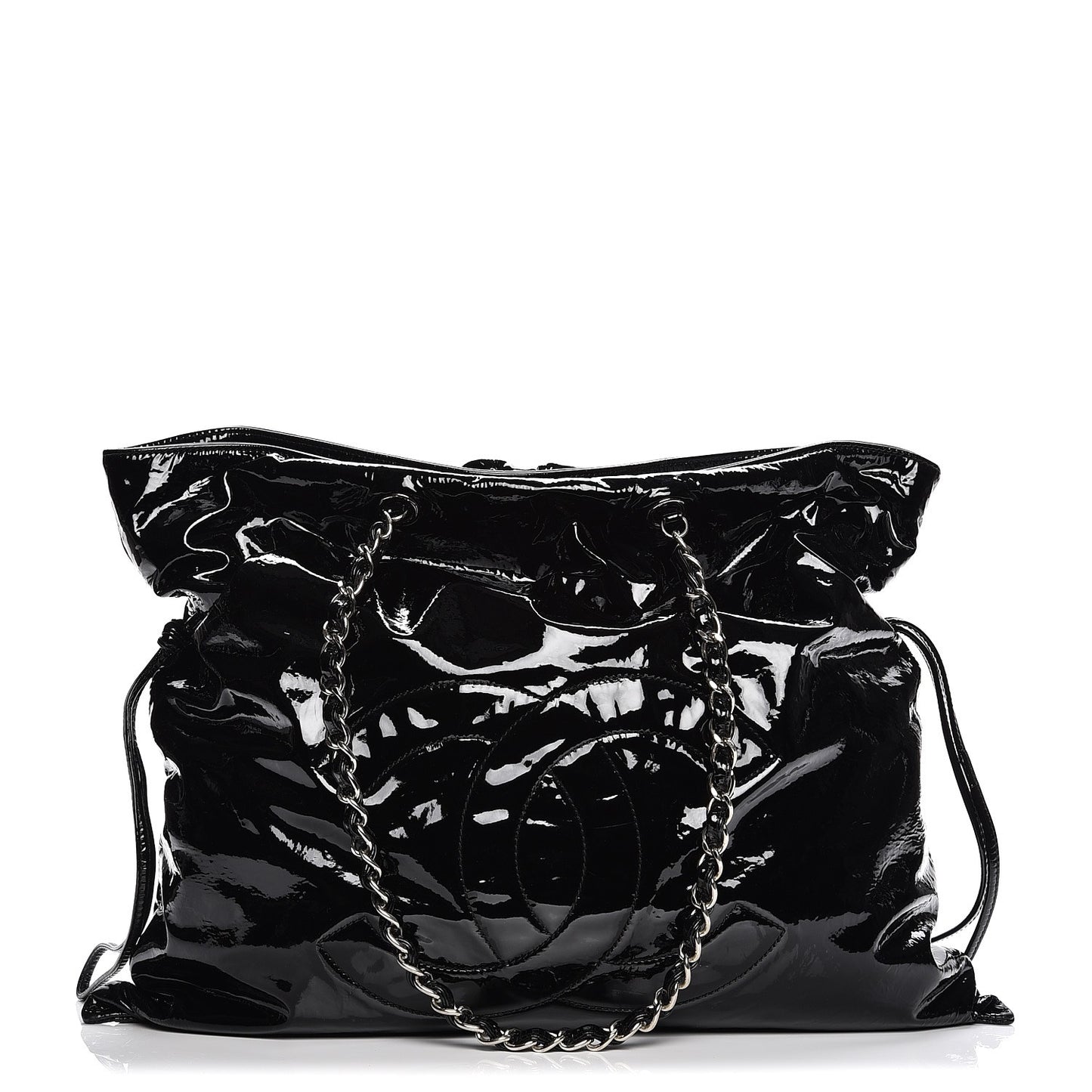 Patent Bonbons Shopper Tote Black