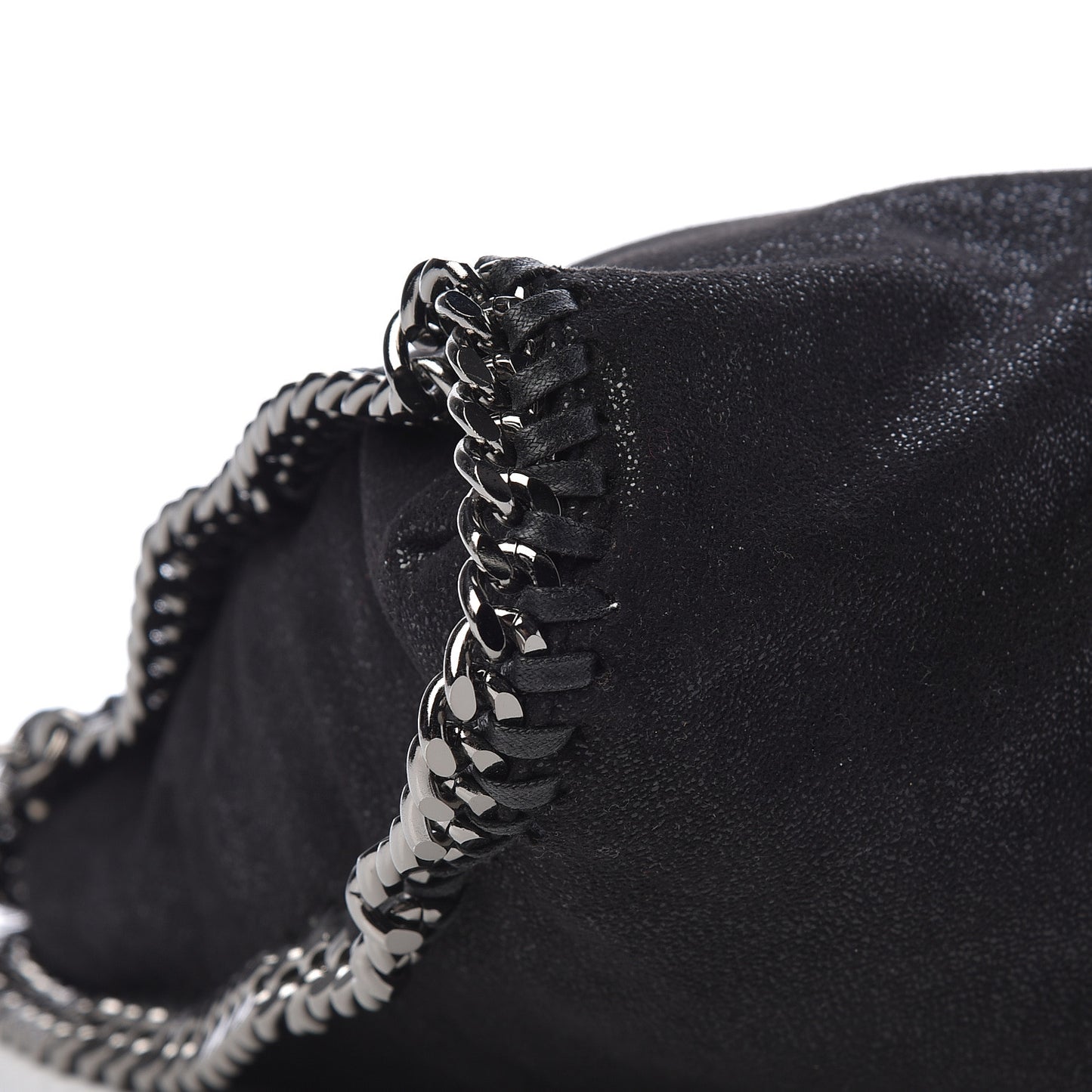Shaggy Deer Small Falabella Fold Over Tote Black