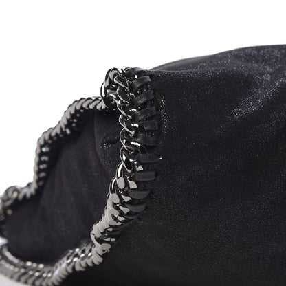 Stella McCartney Shaggy Deer Small Falabella Fold Over Tote Black 9 of 10