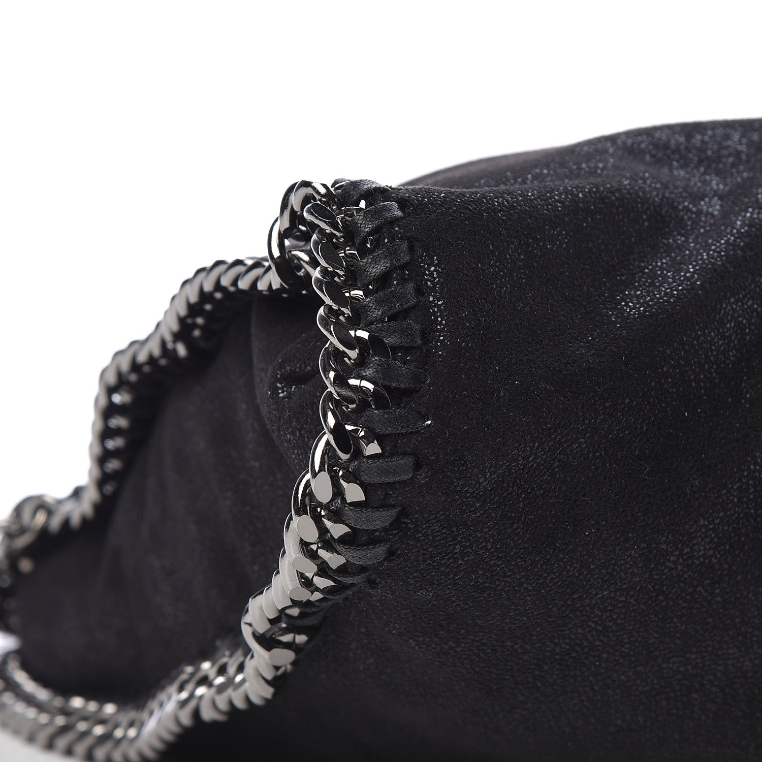 Stella McCartney Shaggy Deer Small Falabella Fold Over Tote Black 9 of 10